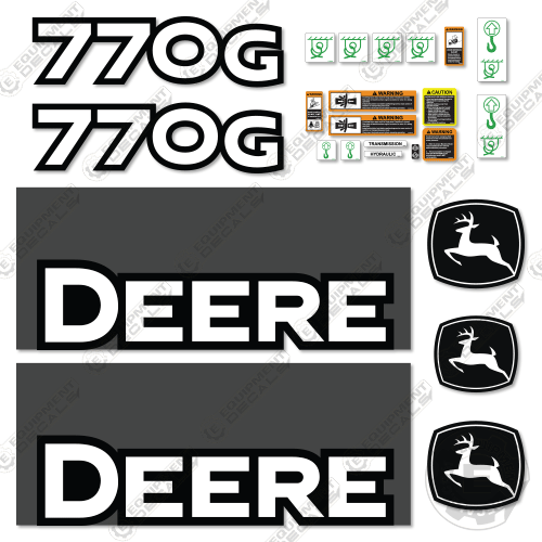 Fits John Deere 770G Decal Kit Motor Grader (2009-2010) - Scraper 770, 770g, decal kit