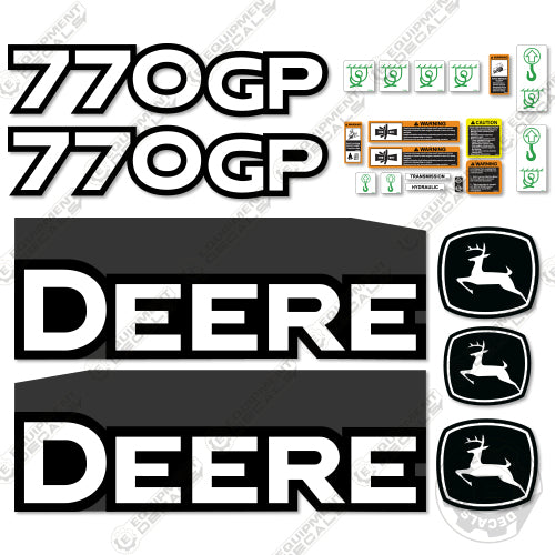 Fits John Deere 770GP Decal Kit Motor Grader (2013) - Scraper 770, 770gp, decal kit