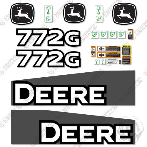 Fits John Deere 772G Decal Kit Motor Grader (2014-2019) - Scraper 772, 772g, decal kit