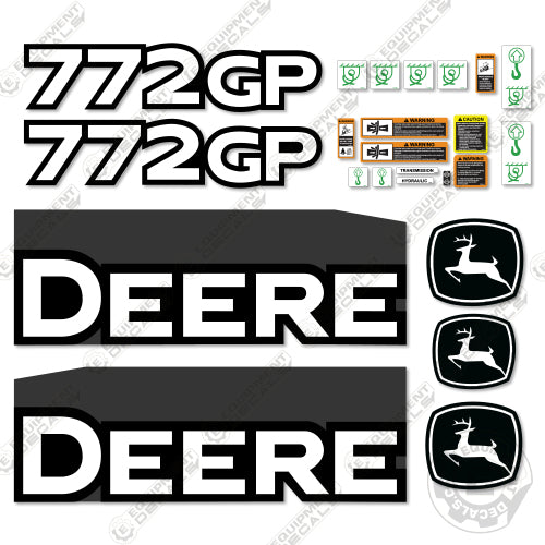 Fits John Deere 772GP Decal Kit Motor Grader (2013) - Scraper 772, 772 gp, decal kit