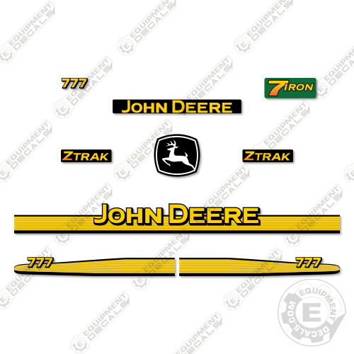 Fits John Deere 777 Decal Kit Mower decal kit