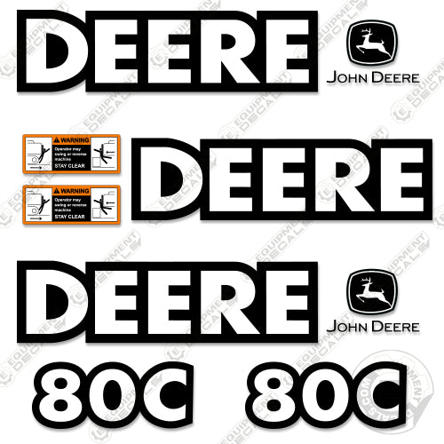 Fits John Deere 80C Decal Kit Excavator 75, 80, decal kit, excavator, john deere