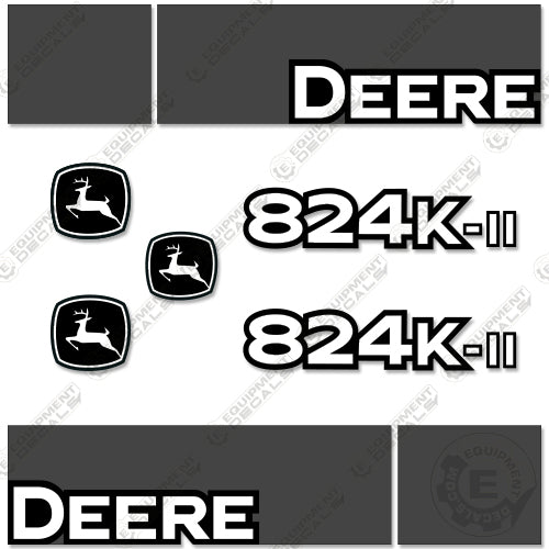 Fits John Deere 824K-2 Decal Kit Wheel Loader 824, 824k, decal kit, john deere