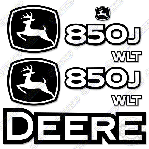 Fits John Deere 850J WLT Dozer Crawler Decal Kit 850, 850 j, 850j, decal kit, john deere, Skid Steer