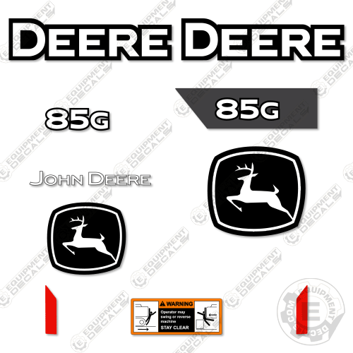Fits John Deere 85G Decal Kit Excavator - New Style 85, decal kit, excavator, john deere