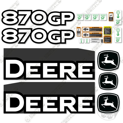 Fits John Deere 870GP Decal Kit Motor Grader (2013) - Scraper 870, 870gp, decal kit