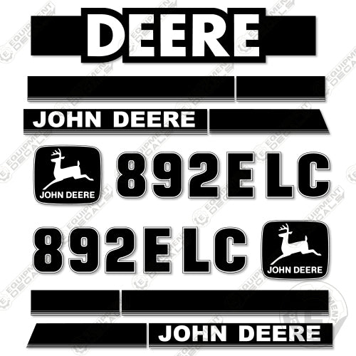 Fits John Deere 892E-LC Decal Kit Excavator 892, 892e, 892elc, decal kit, excavator, john deere