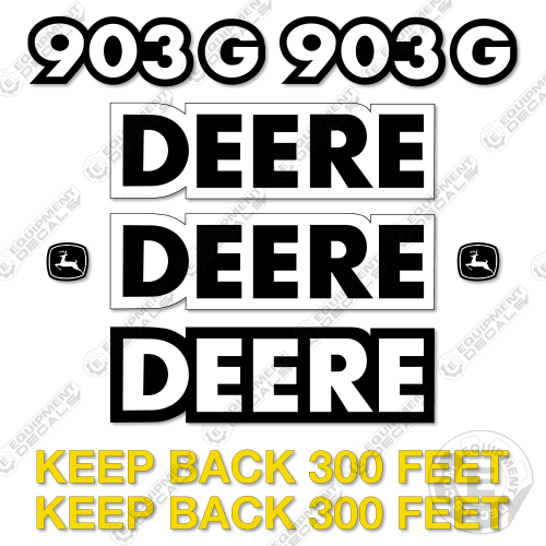 Fits John Deere 903G Decal Kit Feller Buncher 903, 903g, decal kit