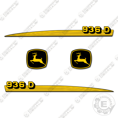 Fits John Deere 936D Decal Kit Draper Head 936, 936-d, 936d, decal kit
