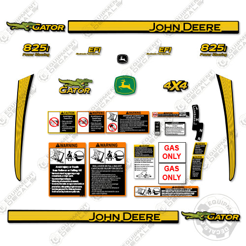 Fits John Deere Gator 825i Decal Kit Utility Vehicle 825, 825i, 825is4, decal kit, excavator, john deere