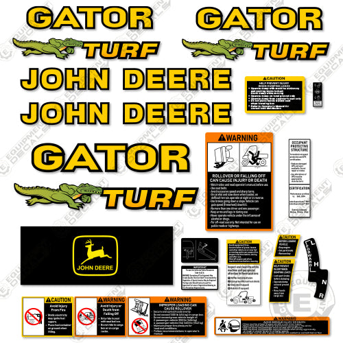 Fits John Deere Gator TURF Decal Kit Utility Vehicle 1999 decal kit, excavator, john deere