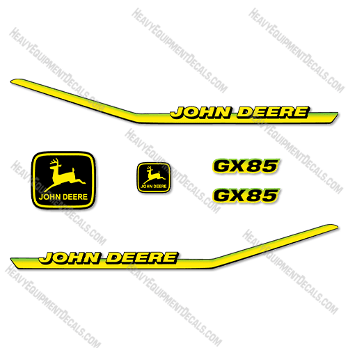 Fits John Deere GX85 Decal Kit Mower 85, gx, gx85, gx-85