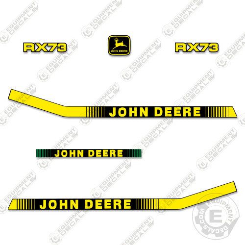 Fits John Deere RX73 Decal Kit Mower 73, amt, decal kit, rx73