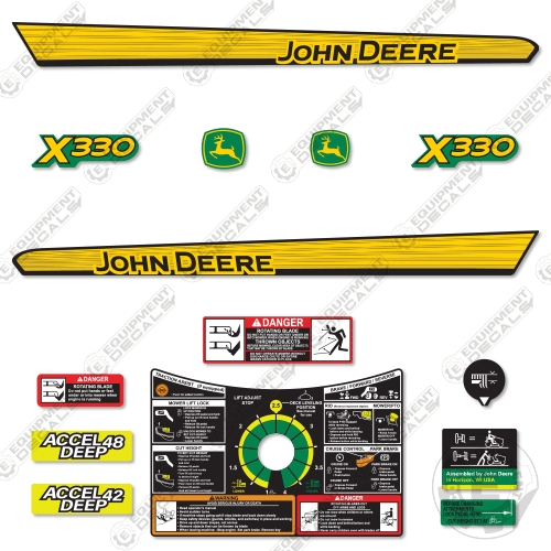 Fits John Deere X330 Decal Kit Mower 330, decal kit, x330