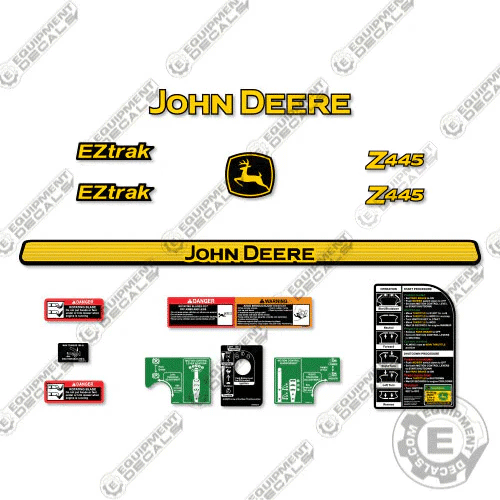 Fits John Deere Z445 Decal Kit Mower 445, decal kit, z445