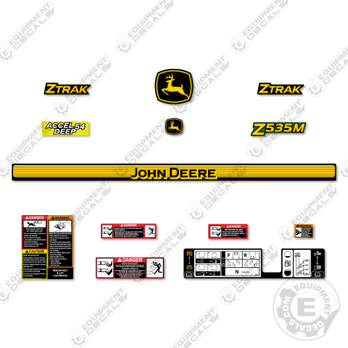 Fits John Deere Z535M Decal Kit Mower 535, 535m, decal kit, z535, z535m