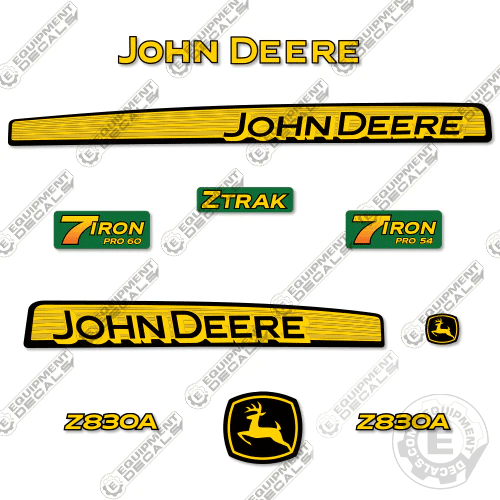 Fits John Deere Z830A Decal Kit Riding Mower 830, 830a, decal kit, z830, z830a