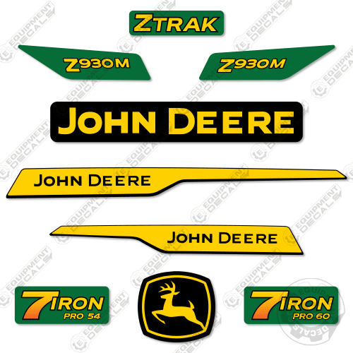 Fits John Deere Z930M Decal Kit Riding Mower (New Style) 930, 930m, decal kit, z930, z930m