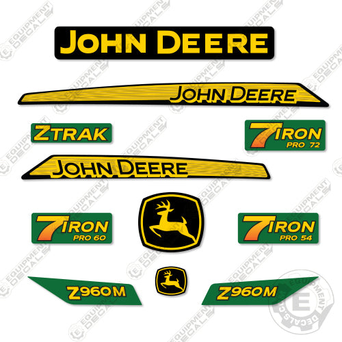 Fits John Deere Z960M Decal Kit Riding Mower 960, 960m, decal kit, z960, z960m