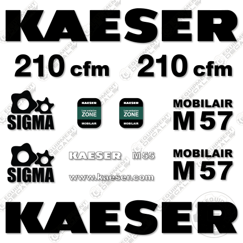 Fits Kaeser M57 Decal Kit Compressor 57, decal kit, M57
