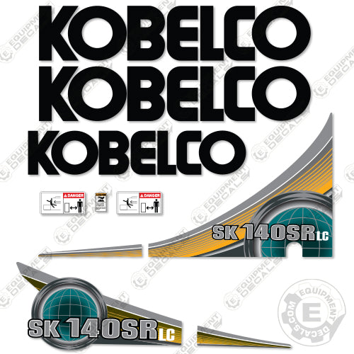 Fits Kobelco SK140SR-5 Decal Kit Excavator 140, 140sr, decal kit, sk, sk140, sk140sr, sk140sr-5, sk140sr5, sk140srlc-5