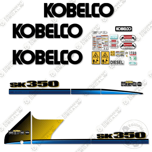 Fits Kobelco SK350LC-9 Decal Kit Excavator 350, 350-9, 350lc-9, 350lc9, decal kit, mark 9, mark9, sk, sk350, sk350 mark9, sk350-9, sk350lc-9