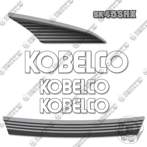 Fits Kobelco SK45SRX Decal Kit Excavator (White) 45, 45srx, decal kit, sk, sk45, sk45srx