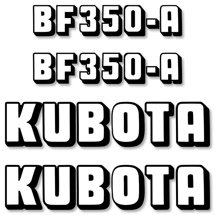 Fits Kubota BF350-A Decal Kit Tractor Front End Loader 300, Kubota, bf, bf300, bf300-a, 300-a, 300a