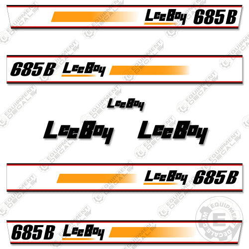 Fits LeeBoy 685B Decal Kit Motor Grader - Scraper 685, 685-b, 685b, boy, decal kit, lee, leeboy