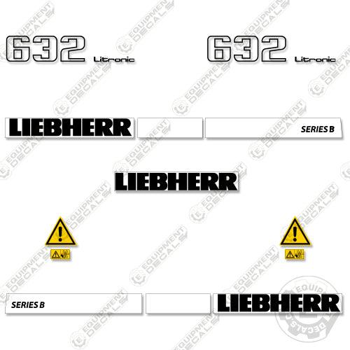 Fits Liebherr 632B Series B Decal Kit Wheel Loader 632, b series, decal kit, series b