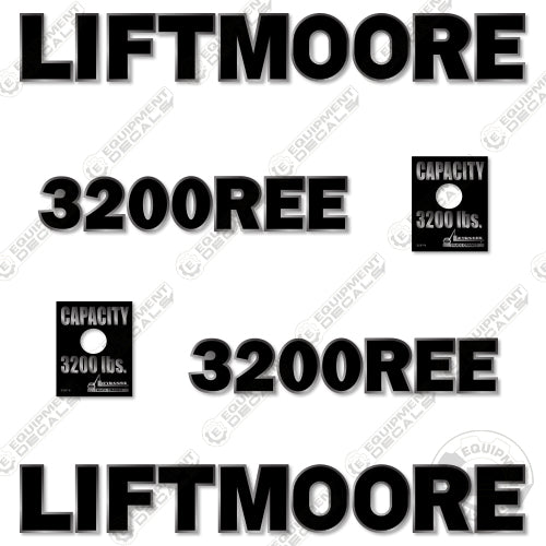 Fits Liftmoore 3200REE Decal Kit Crane Truck (Custom Silver) decal kit