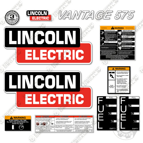Fits Lincoln Electric Vantage 575 Decal Kit Generator Welder decal kit, lincolnelectric, vantage575