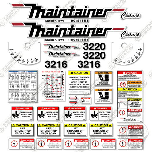 Fits Maintainer 3220 3216 Decal Kit - Safety 3216, 3220, decal kit