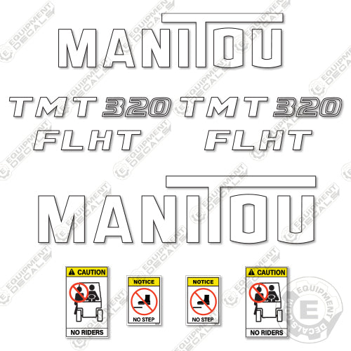 Fits Manitou TMT 320 FLHT Decal Kit Piggy Back Forklift 320, 320flht, decal kit, telescopic, tmt, tmt320, tmt320flht