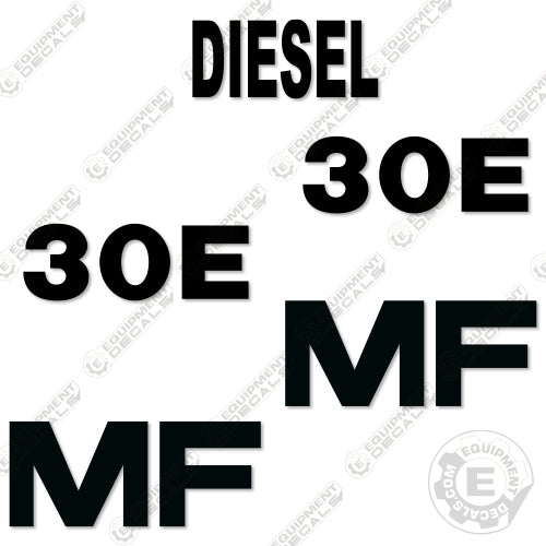 Fits Massey Ferguson 30E Decal Kit Tractor (Diesel) 30, 30e, decal kit