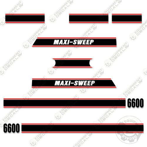 Fits Maxi Sweep 6600 Decal Kit Road Sweeper Truck 6600, challenger, decal kit, maxi, maxi-sweep, maxisweep, sweep
