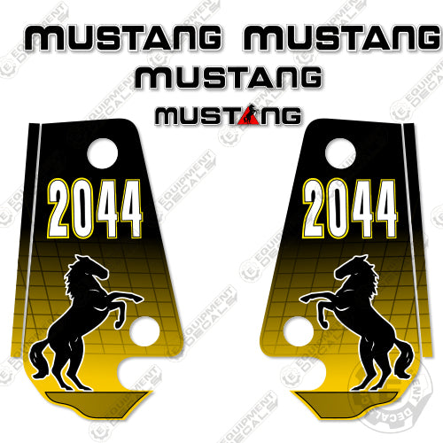 Fits Mustang 2044 Decal Kit Skid Steer (2002 STRAIGHT VERSION) 2002, 2003, 2044, decal kit