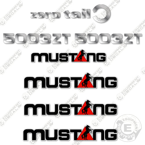 Fits Mustang 5003ZT Decal Kit Mini Excavator 5003, 5003z, 5003zt, decal kit, omc