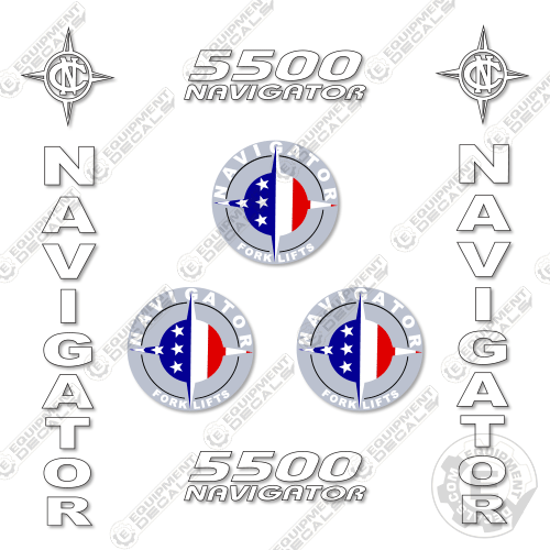 Fits Navigator RT-5500 Piggy Back Forklift Decal Kit 5500, decal kit, rt-5500, rt5500