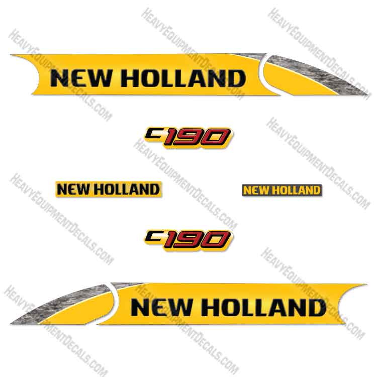 Fits New Holland C190 Decal Kit Skid Steer 190, decal kit, c 190, c190