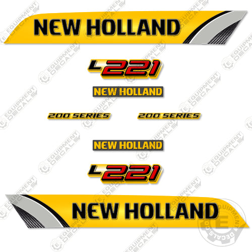 Fits New Holland L221 Decal Kit Skid Steer 221, decal kit, l 221, l221