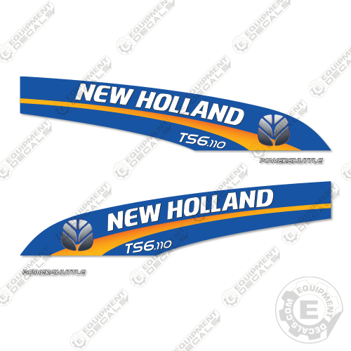 Fits New Holland TS6.110 Decal Kit Tractor - BLUE BACKGROUND 110, decal kit, ts6, ts6.110, ts6110