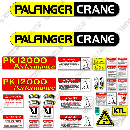 Fits Palfinger PKL2000 Decal Kit Crane Truck 2000, crane, decal kit, eh, finger, pal finger, pkl2000