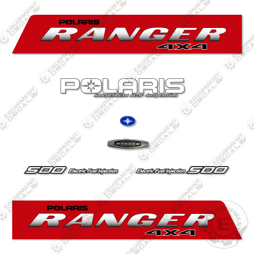 Fits Polaris Ranger 500 EFI Decal Kit Utility Vehicle (RED) 2007 500, 500efi, decal kit, efi