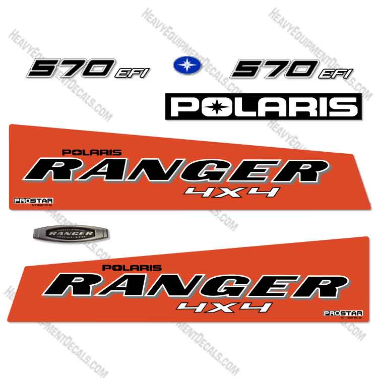 Fits Polaris Ranger 4X4 570 Decal Kit Utility Vehicle (2017) - Orange 500, decal kit