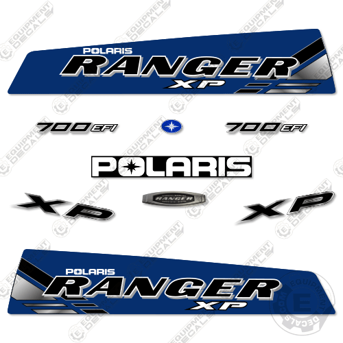 Fits Polaris Ranger 700 XP Decal Kit UTV 2009-2011 - Custom Blue 700, 700efi, decal kit, efi, excavator