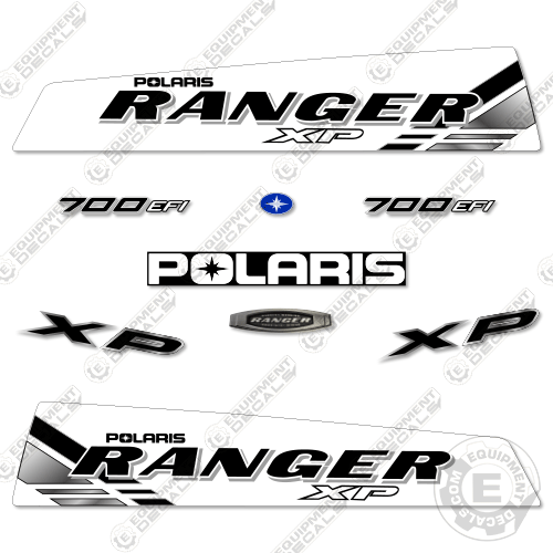 Fits Polaris Ranger 700 XP Decal Kit UTV 2009-2011 - Custom White 700, 700efi, decal kit, efi, excavator
