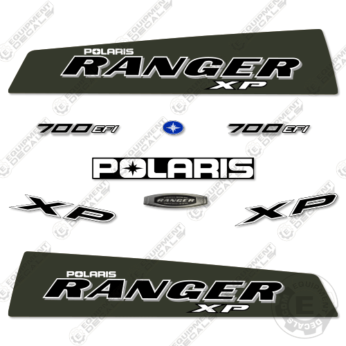 Fits Polaris Ranger 700 XP Decal Kit UTV 2009-2011 - Sage Green 700, 700efi, decal kit, efi, excavator