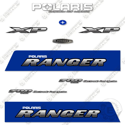 Fits Polaris Ranger 700 XP Twin Decal Kit UTV (2008) BLUE decal kit