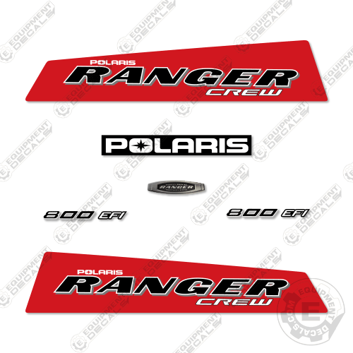 Fits Polaris Ranger 800 Crew Decal Kit Utility Vehicle - 2010 800, 800efi, decal kit, efi, excavator